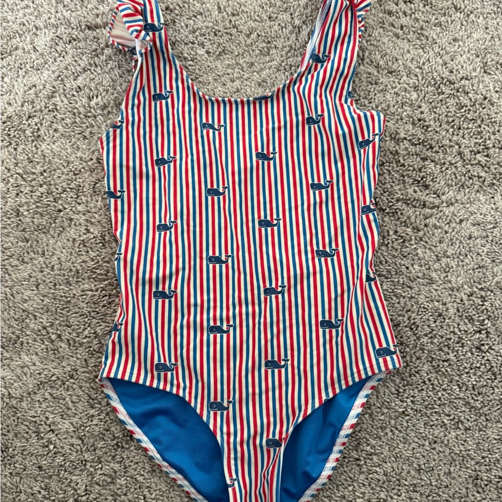 Vineyard Vines Girls Striped One-Piece Swimsuit